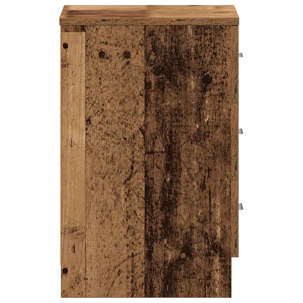 Mesa de cabeceira madeira velha 38x35x55 cm madeira trabalhada