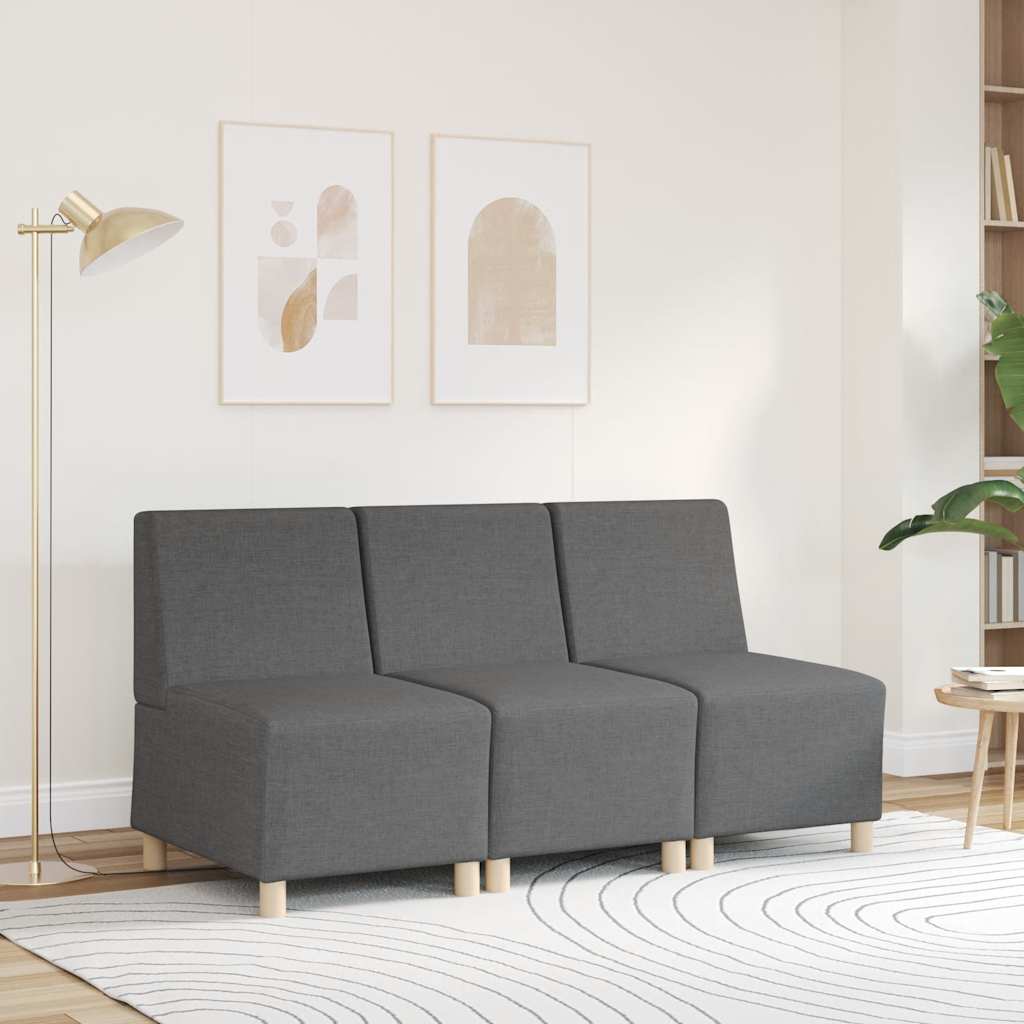 55 cm armchair in dark grey fabric