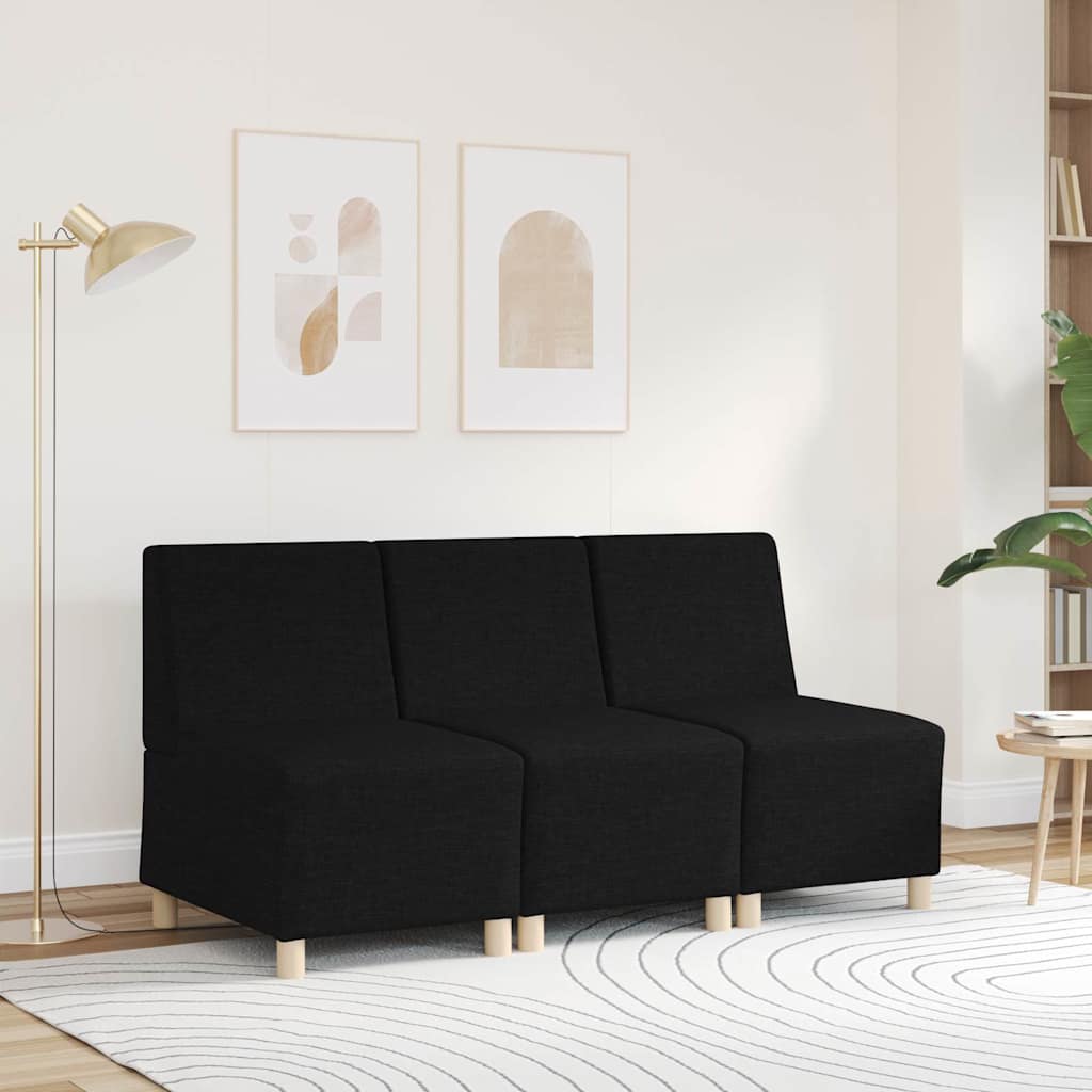 55 cm black fabric armchair