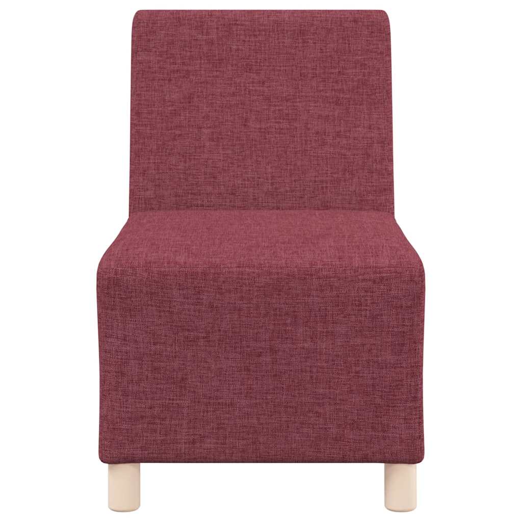 55 cm armchair in red dyed fabric