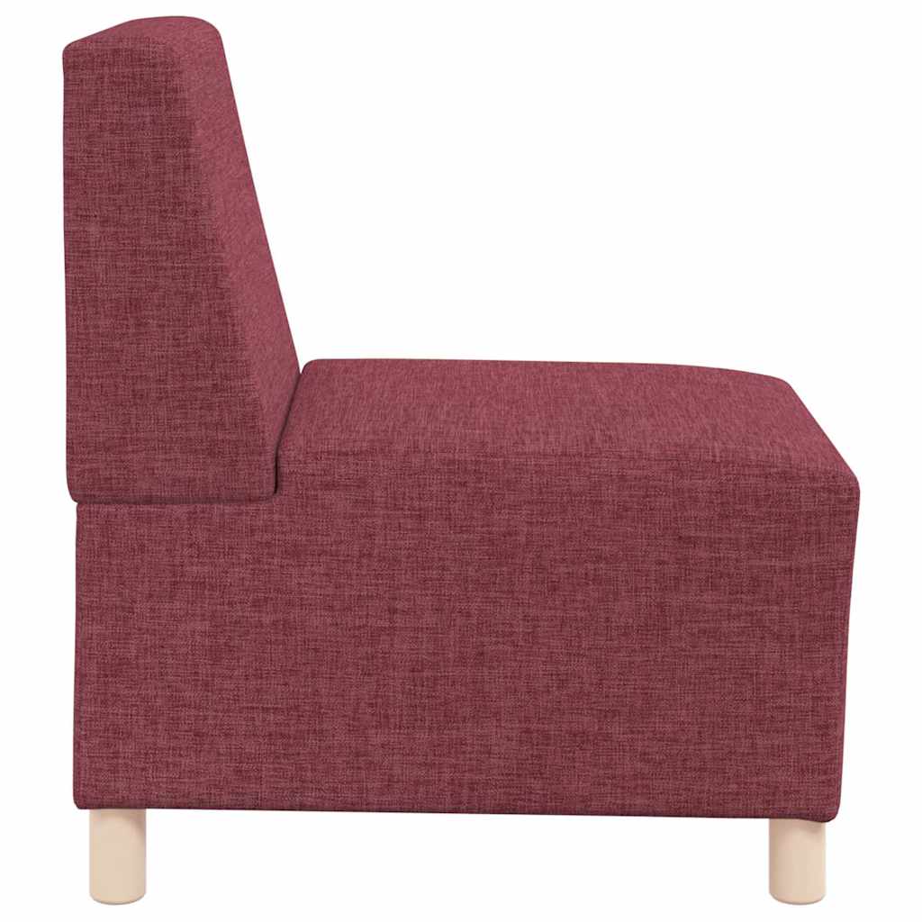 55 cm armchair in red dyed fabric