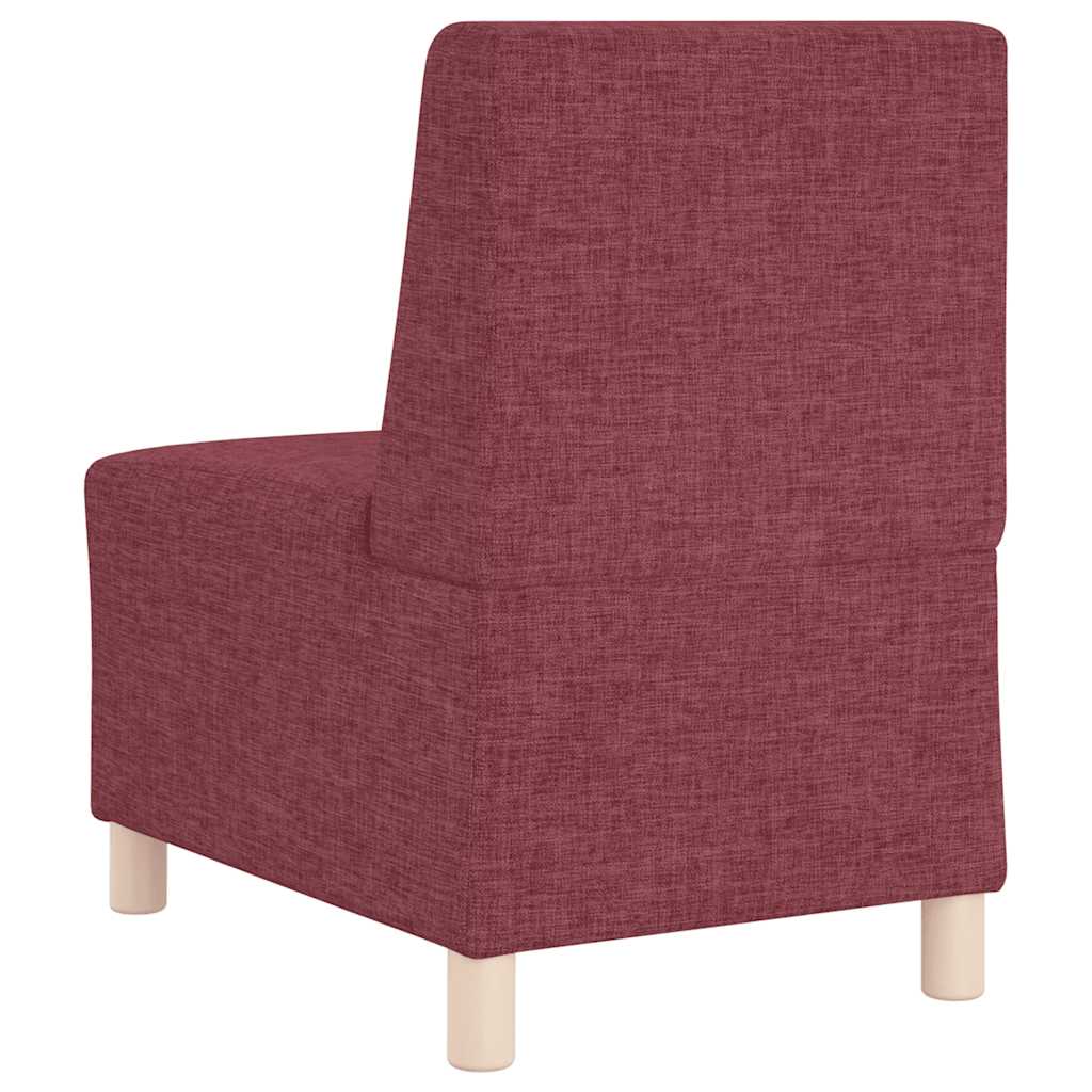 55 cm armchair in red dyed fabric