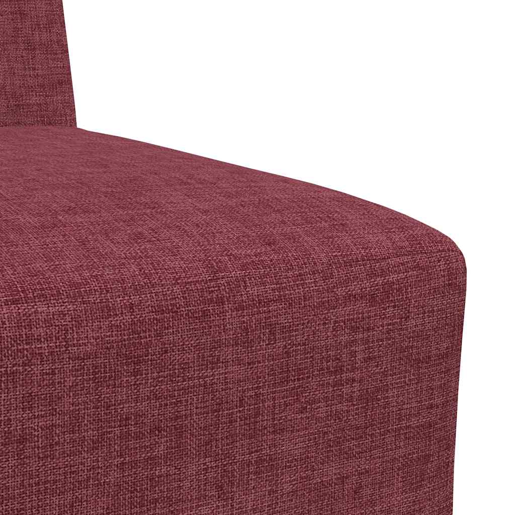 55 cm armchair in red dyed fabric