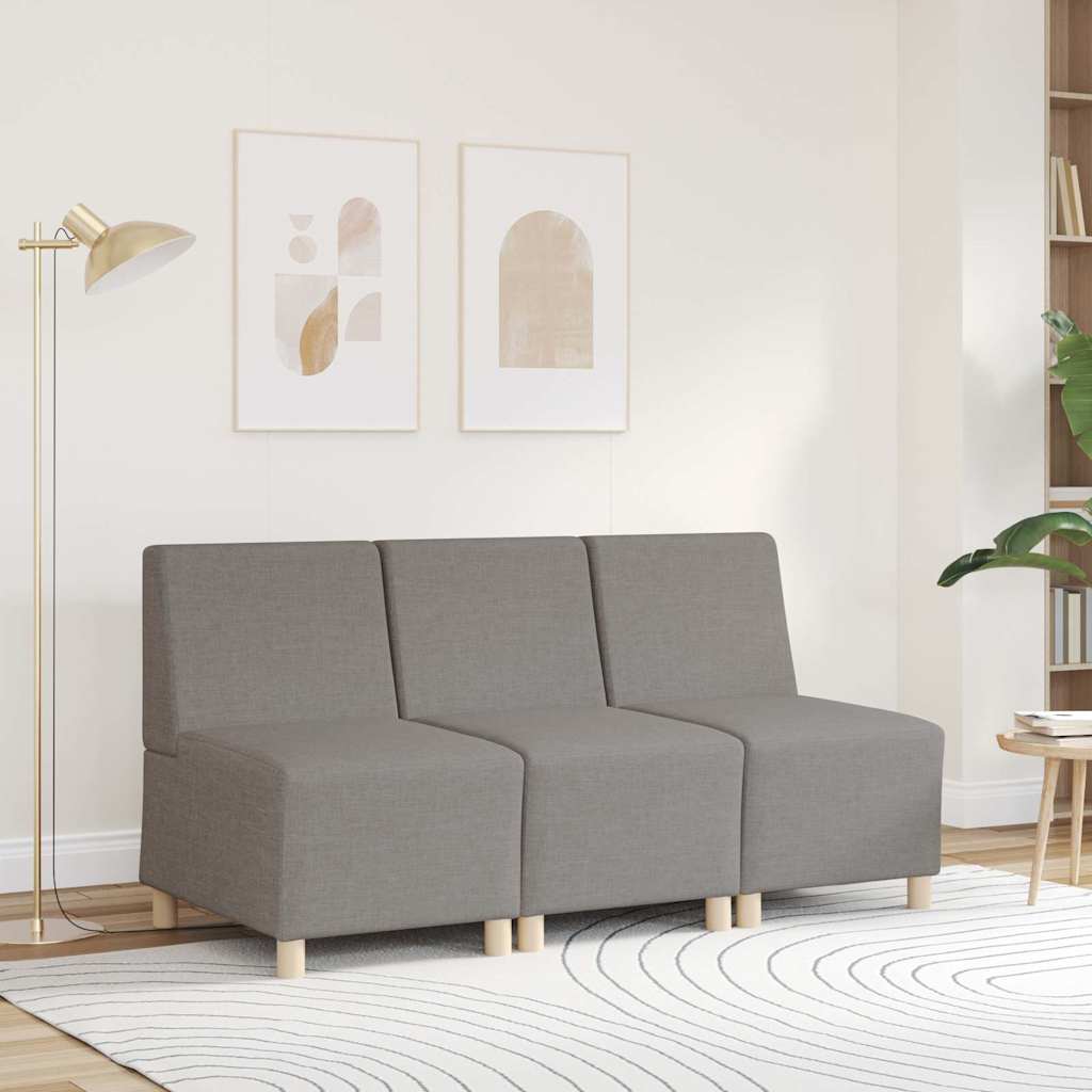 55 cm grey-brown fabric armchair