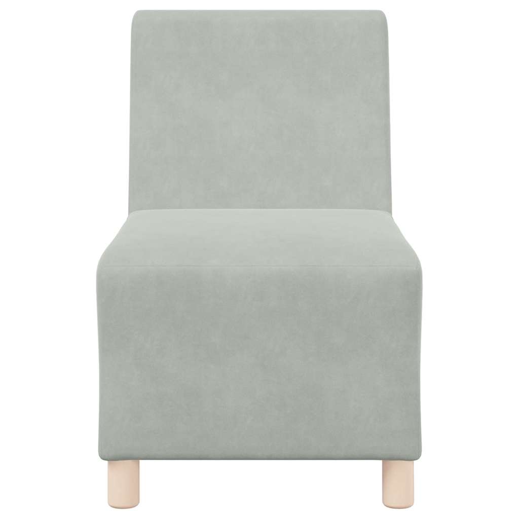 Armchair 55 cm light grey velvet