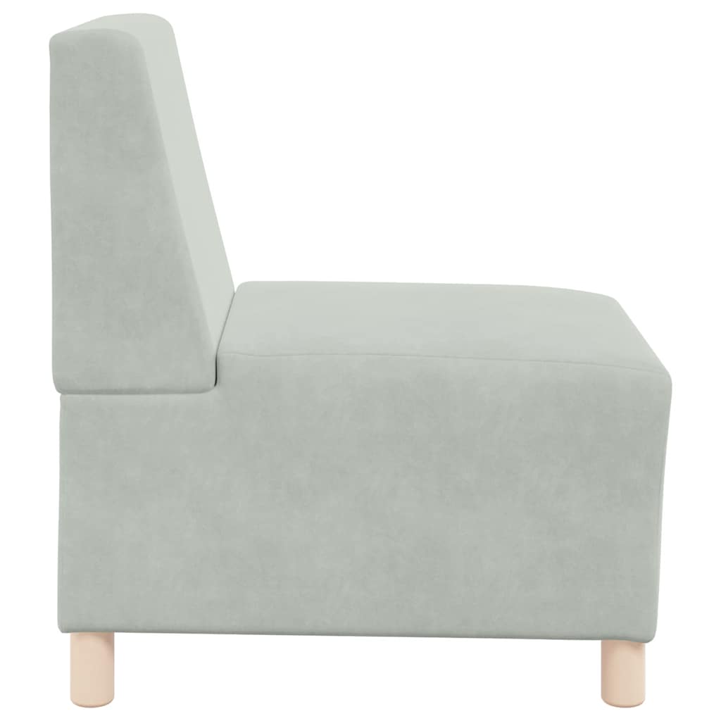 Armchair 55 cm light grey velvet