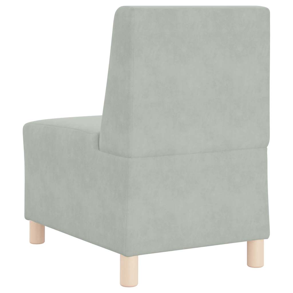 Armchair 55 cm light grey velvet