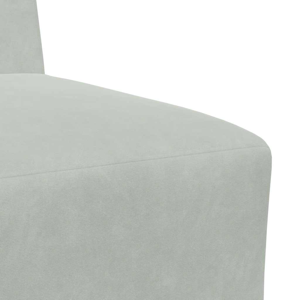 Armchair 55 cm light grey velvet