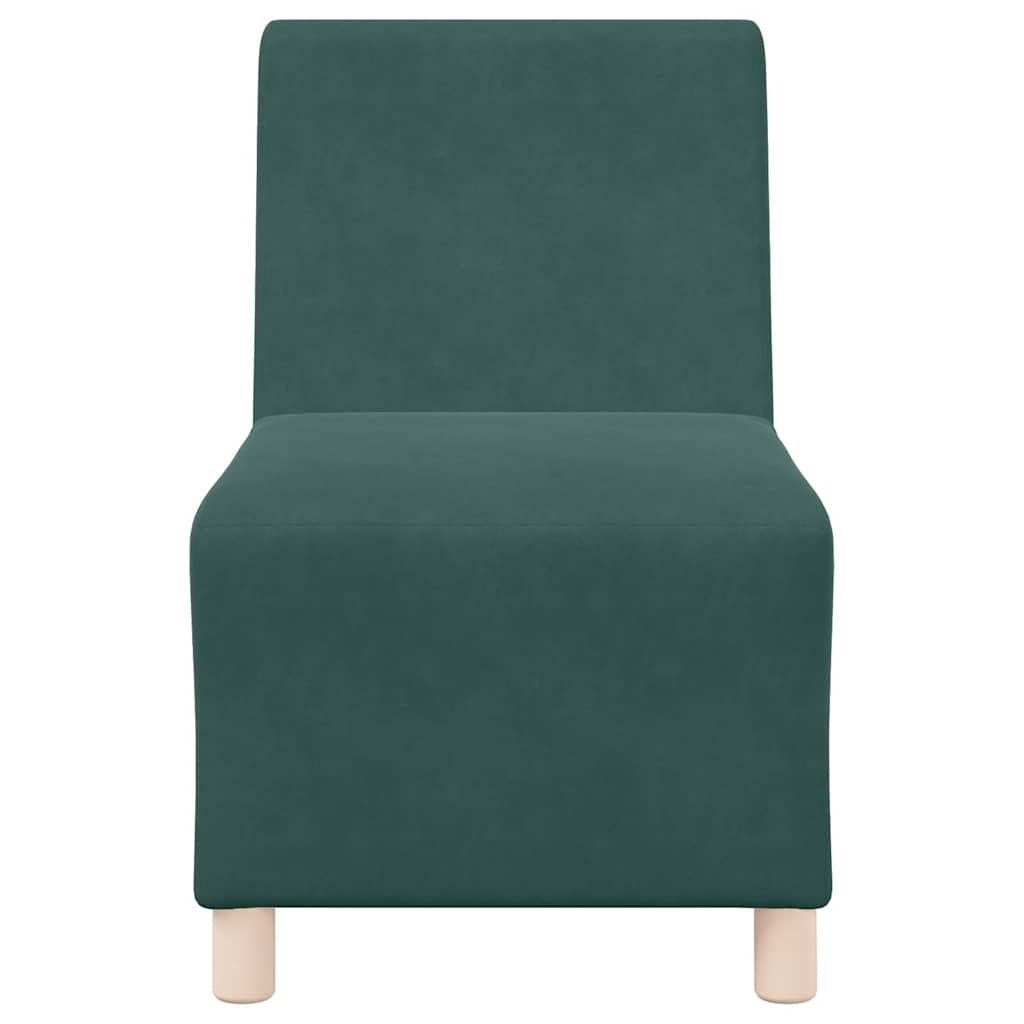 55 cm dark green velvet armchair