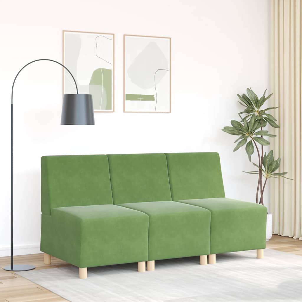 55 cm light green velvet armchair