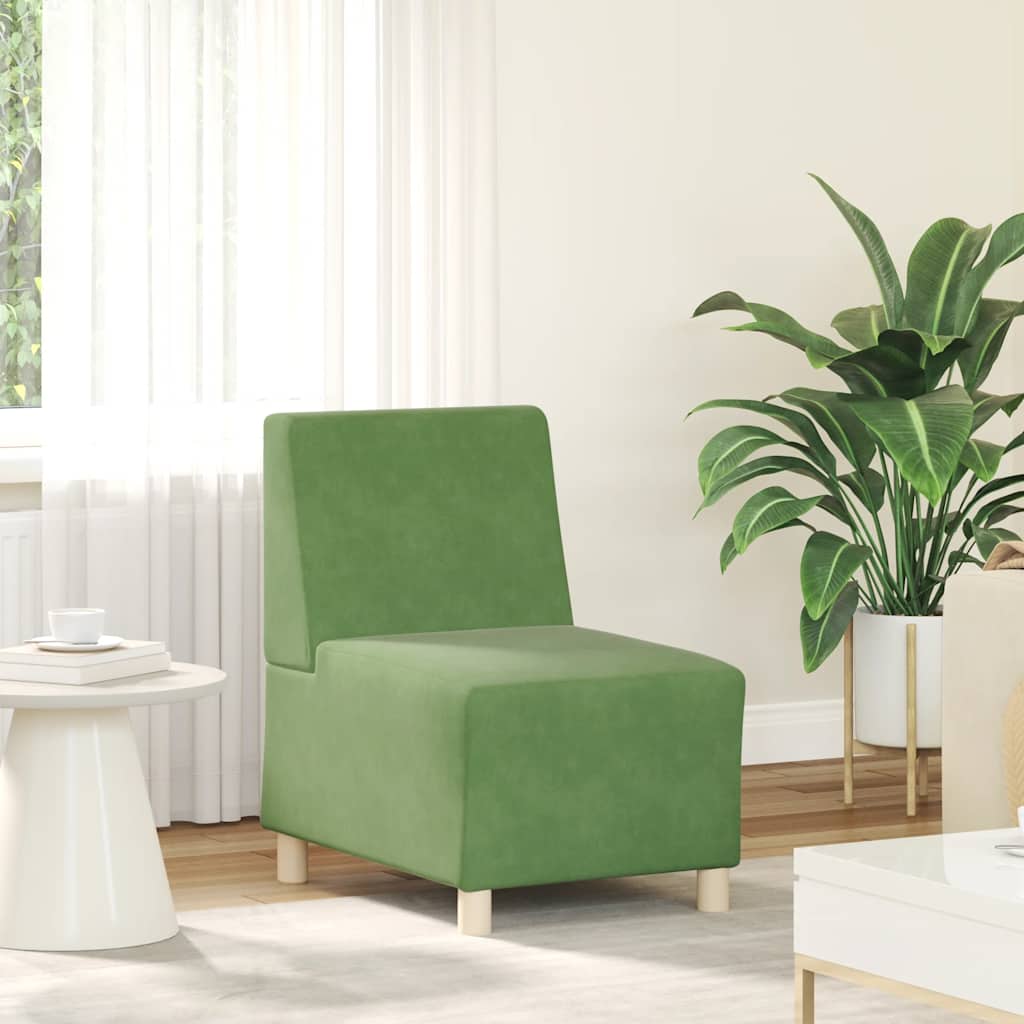 55 cm light green velvet armchair