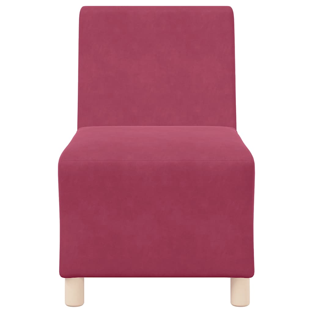 55 cm red velvet armchair