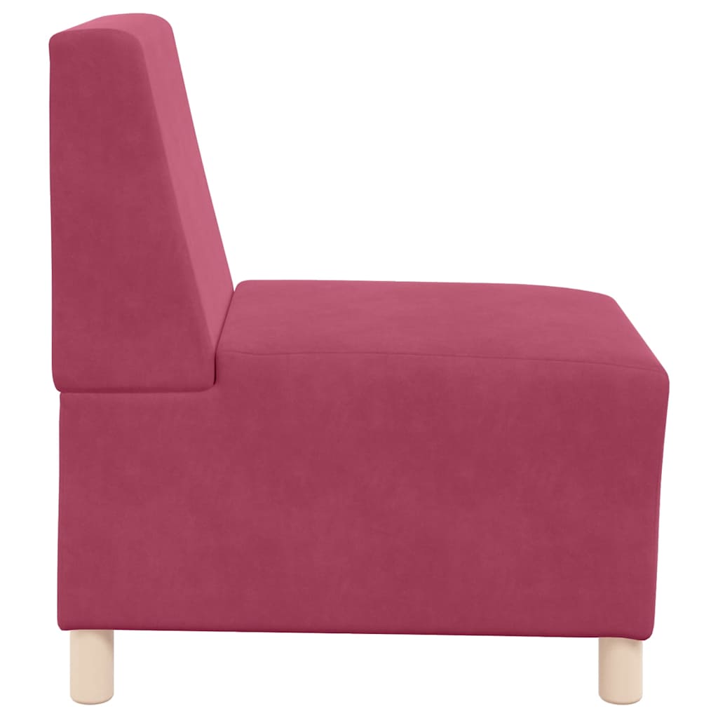 55 cm red velvet armchair