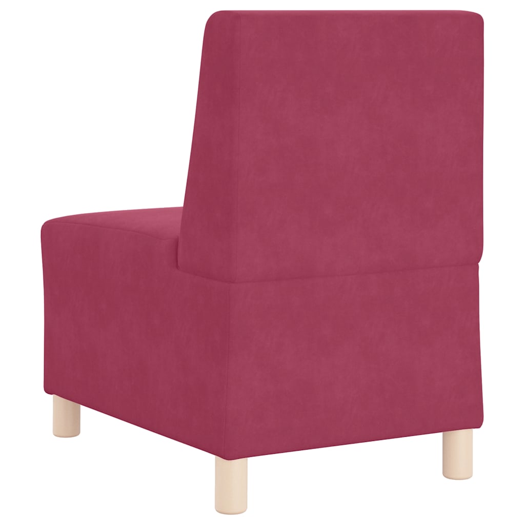55 cm red velvet armchair