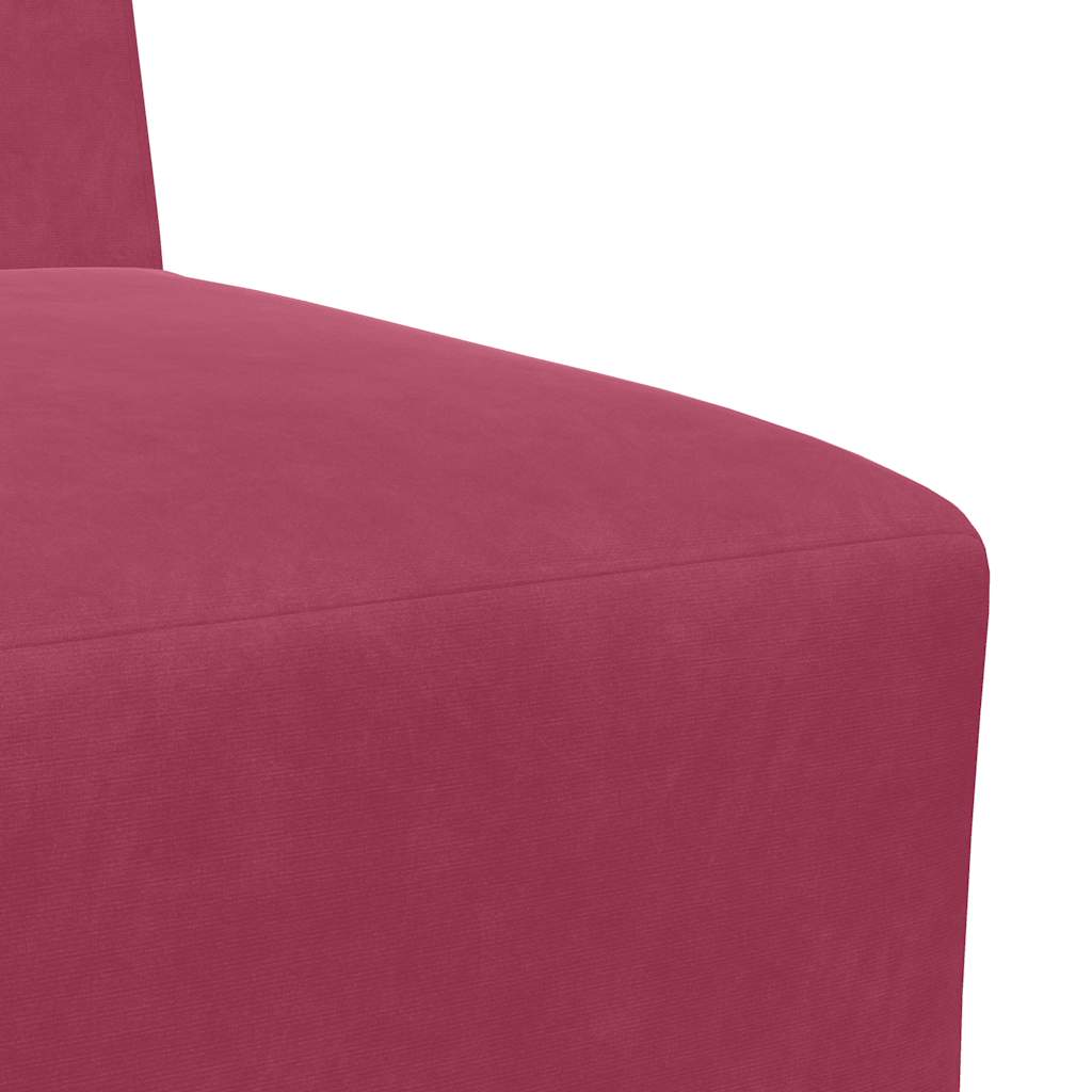 55 cm red velvet armchair