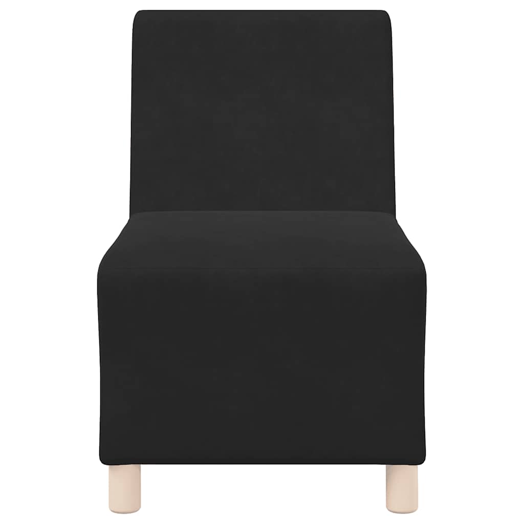 55 cm black velvet armchair