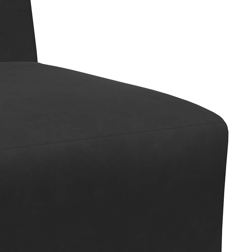 55 cm black velvet armchair