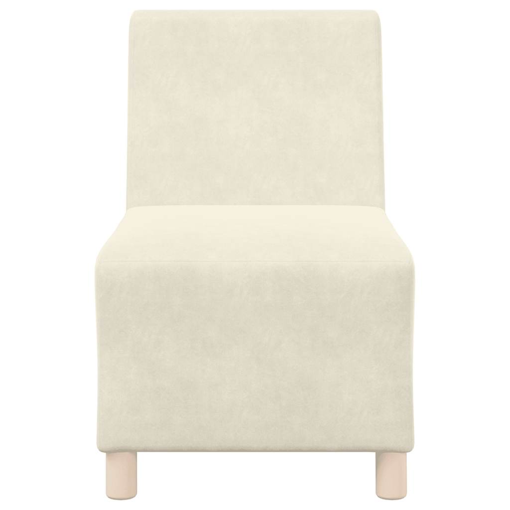 Poltrona 55 cm veludo cor creme