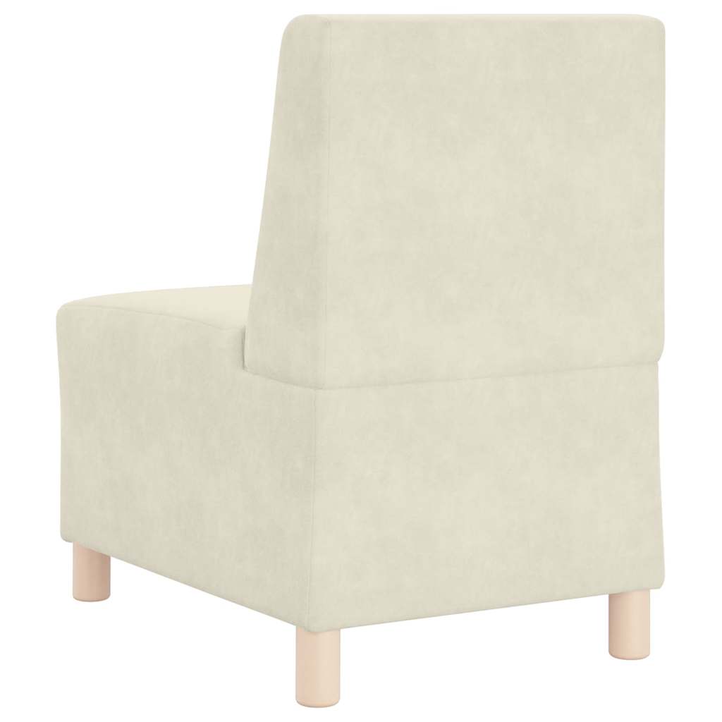 Poltrona 55 cm veludo cor creme