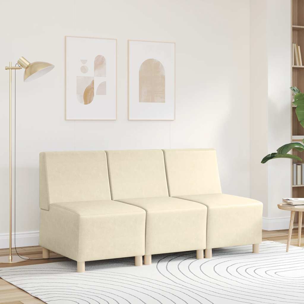 Armchair 55 cm cream artificial leather