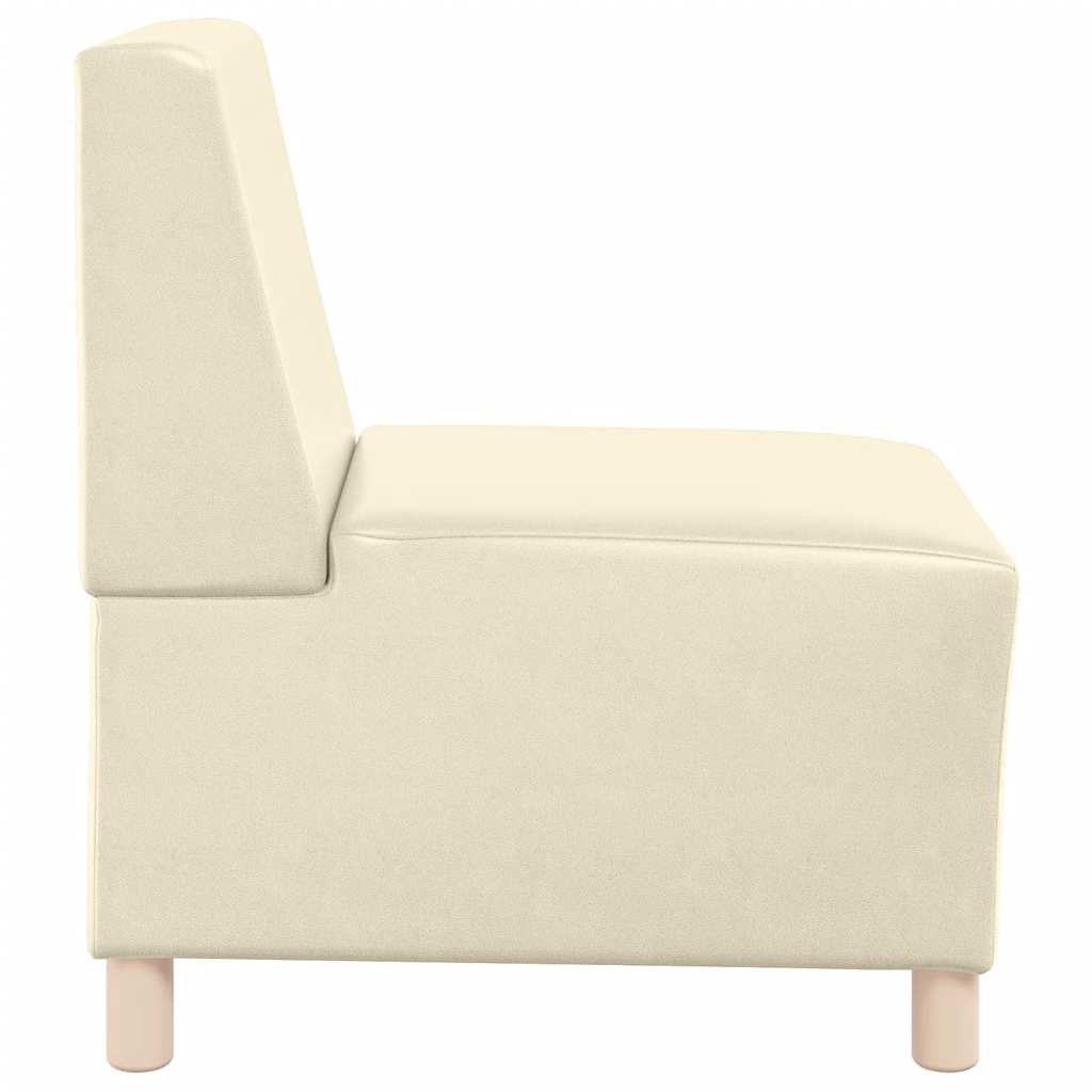 Armchair 55 cm cream artificial leather