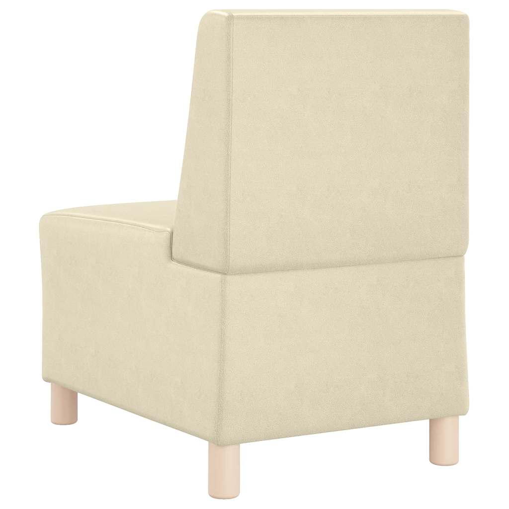 Armchair 55 cm cream artificial leather