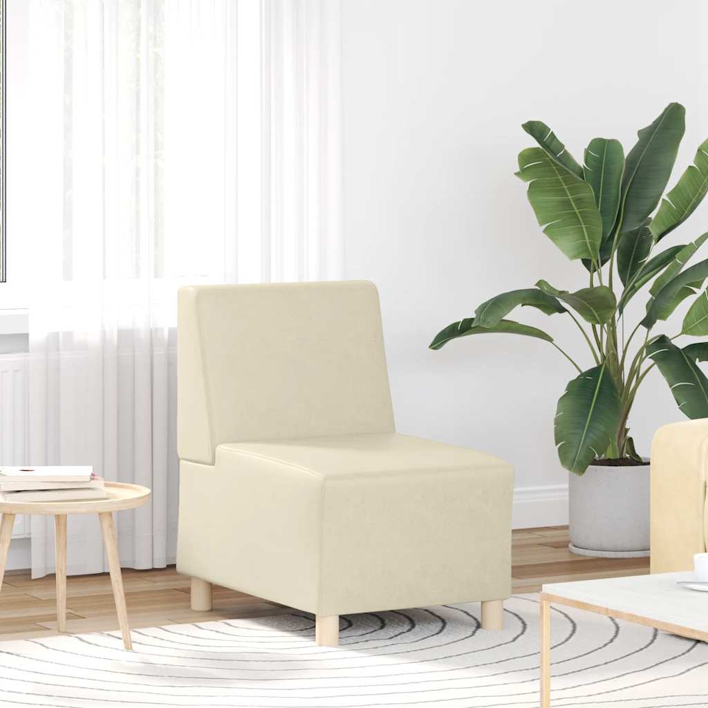 Armchair 55 cm cream artificial leather