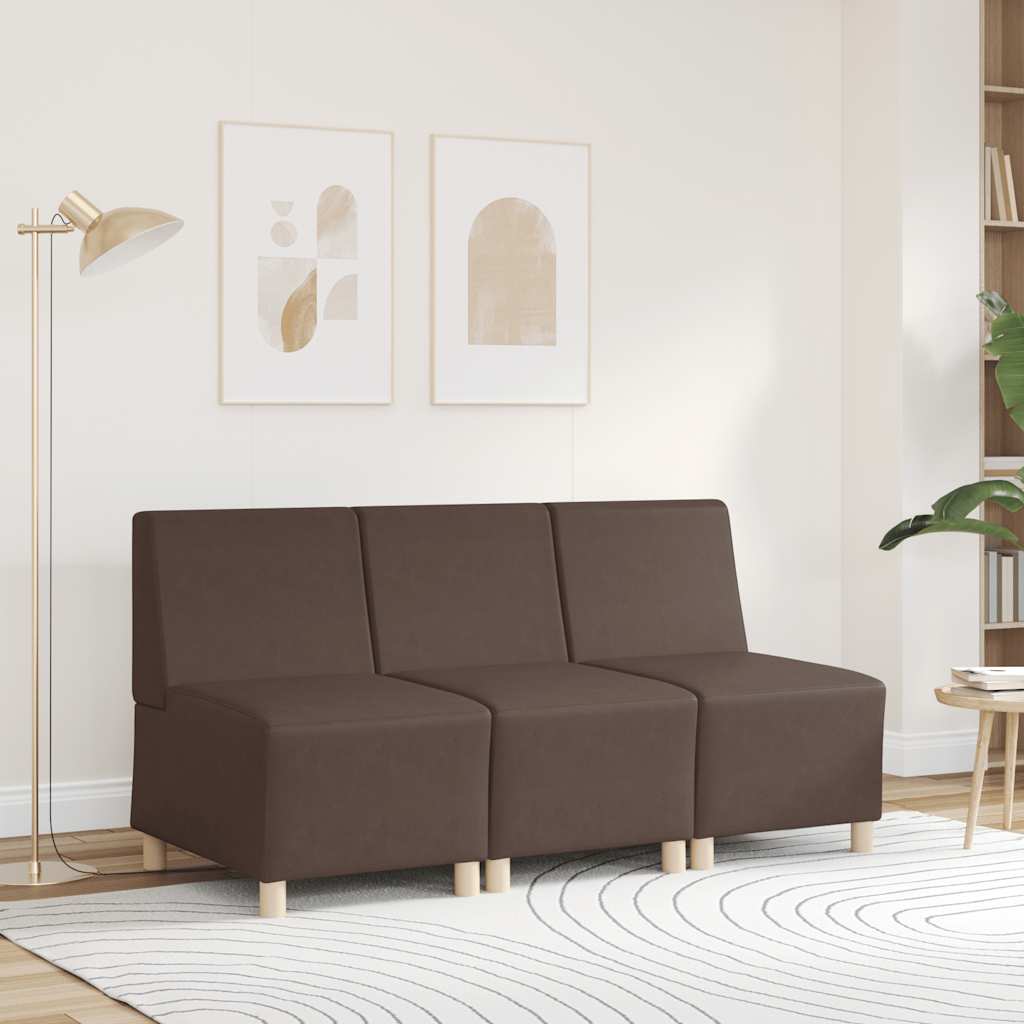 55 cm brown artificial leather armchair