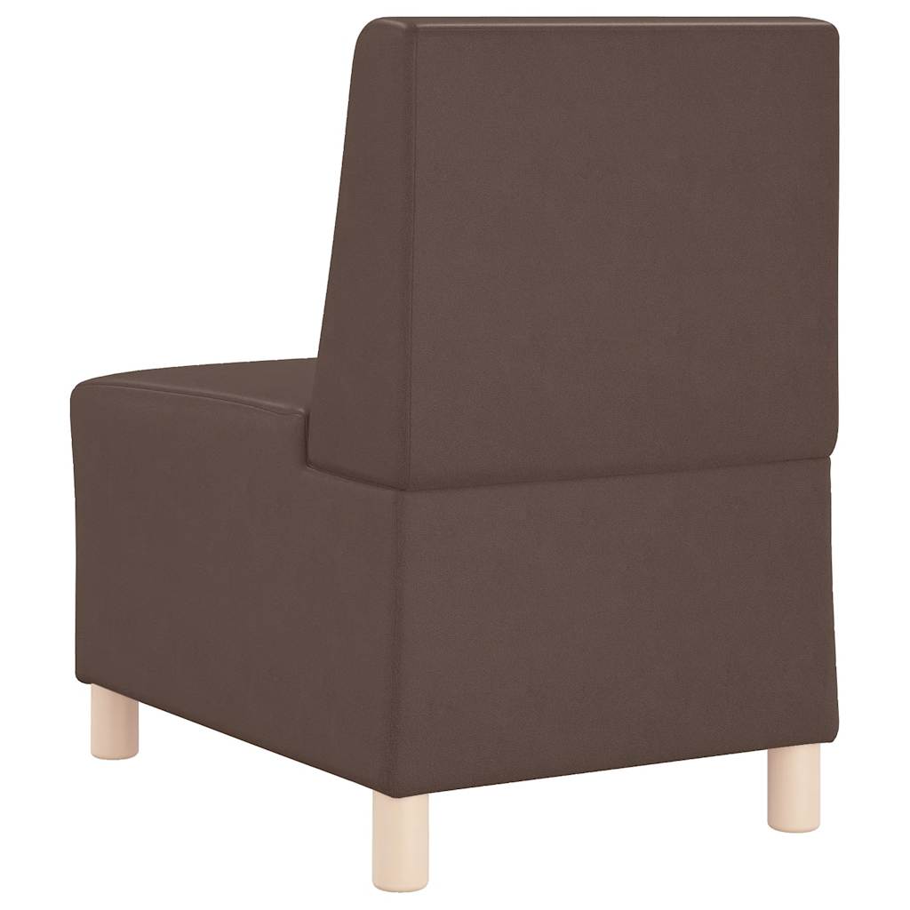 55 cm brown artificial leather armchair