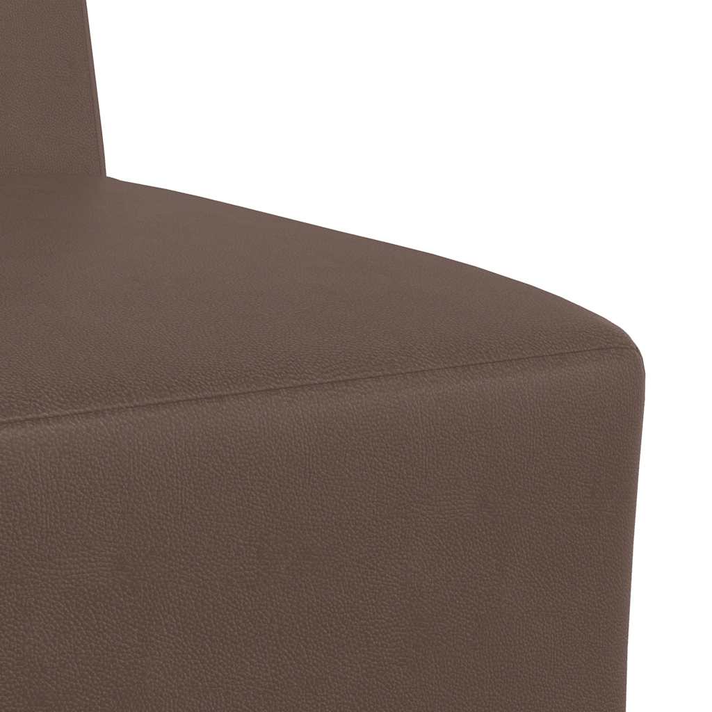 55 cm brown artificial leather armchair