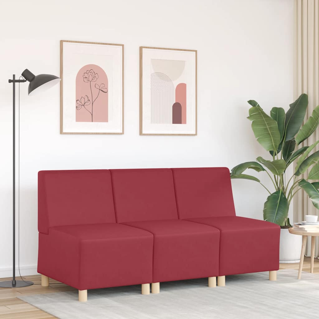 Armchair 55 cm red artificial leather