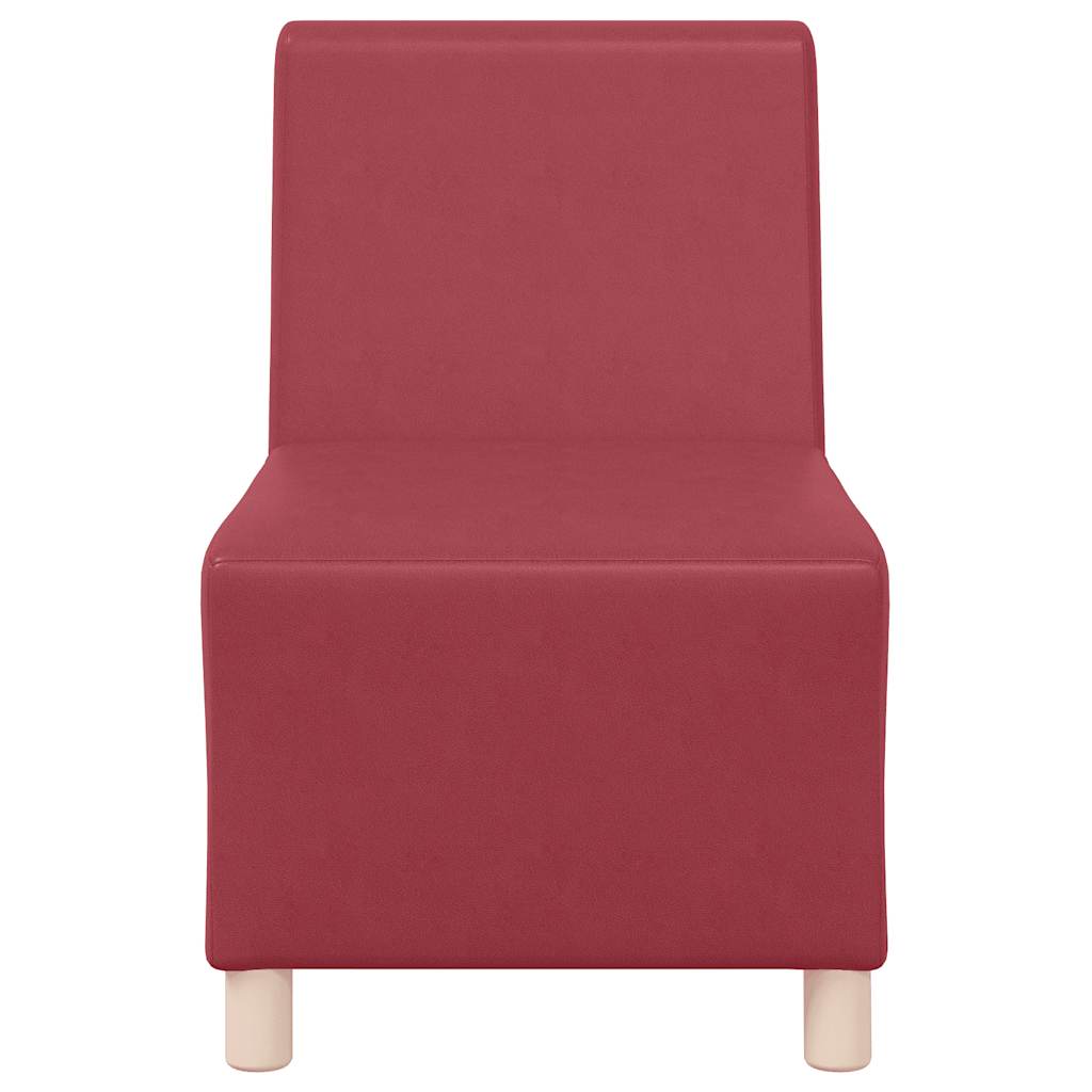 Armchair 55 cm red artificial leather