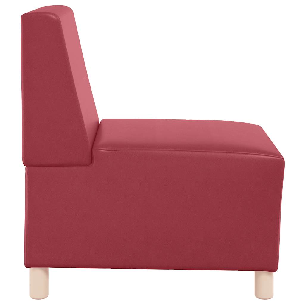 Armchair 55 cm red artificial leather
