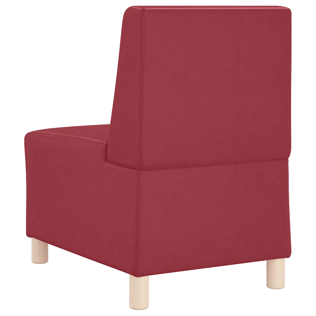 Armchair 55 cm red artificial leather