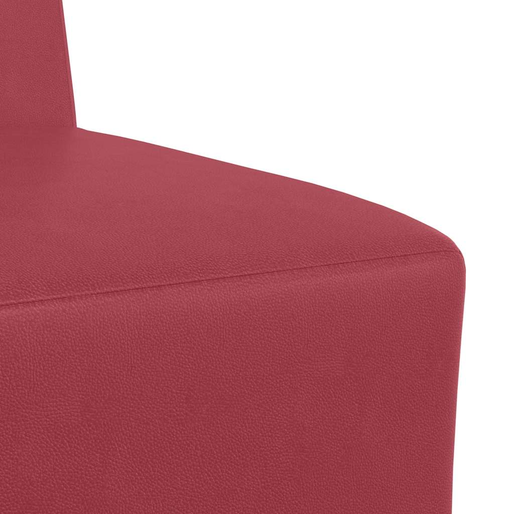 Armchair 55 cm red artificial leather