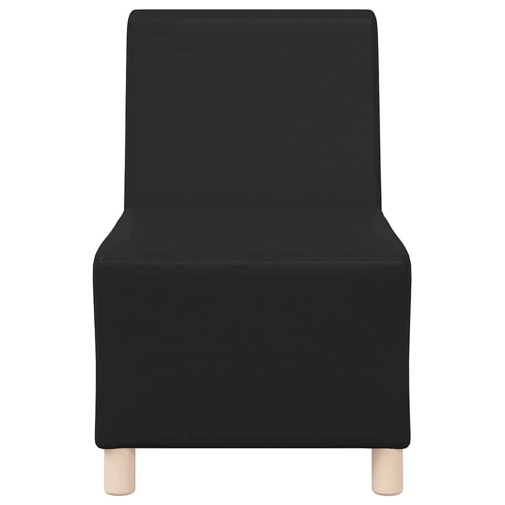 55 cm black artificial leather armchair