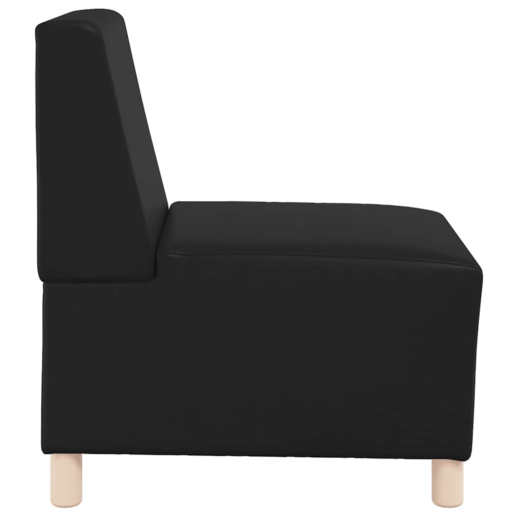 55 cm black artificial leather armchair