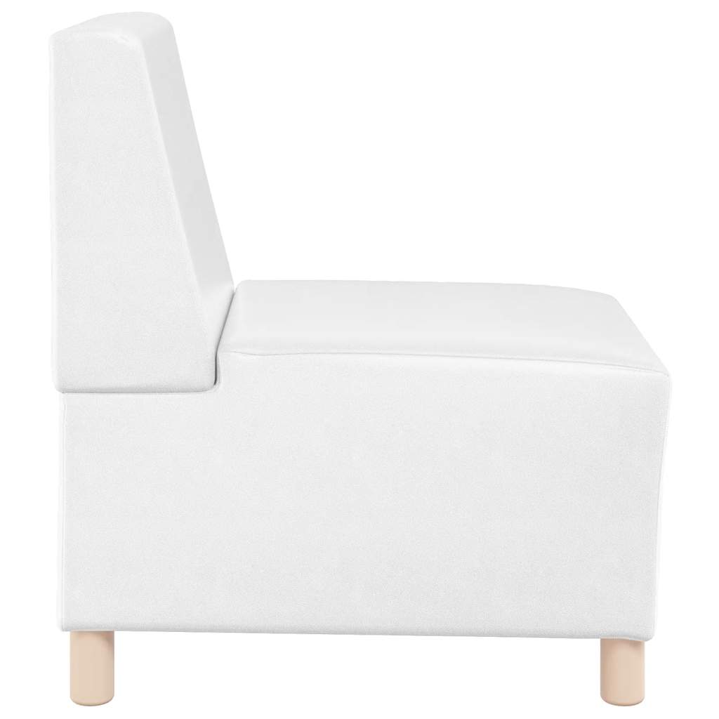 55 cm armchair in white artificial leather