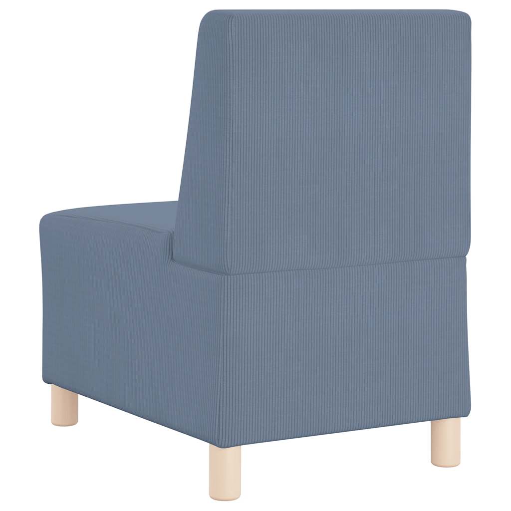 55 cm blue corduroy fabric armchair