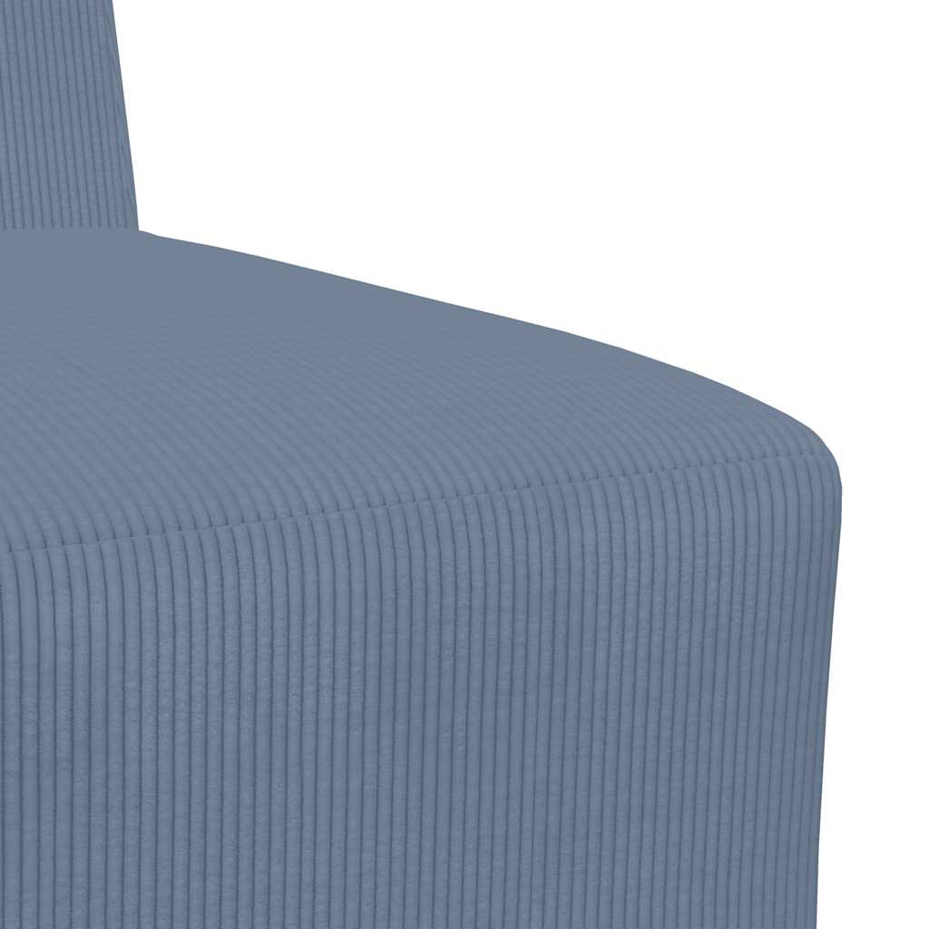 55 cm blue corduroy fabric armchair