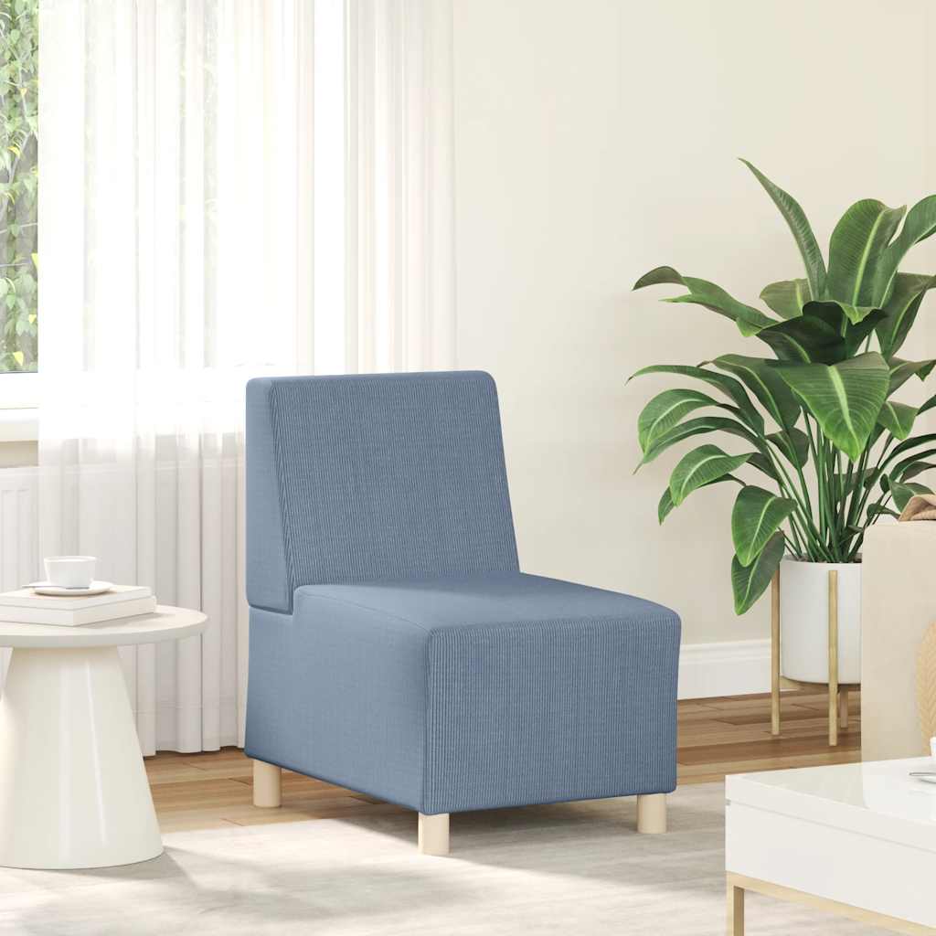 55 cm blue corduroy fabric armchair