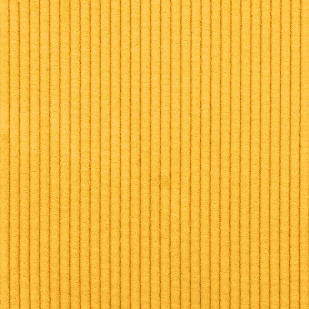 55 cm armchair in light yellow corduroy fabric