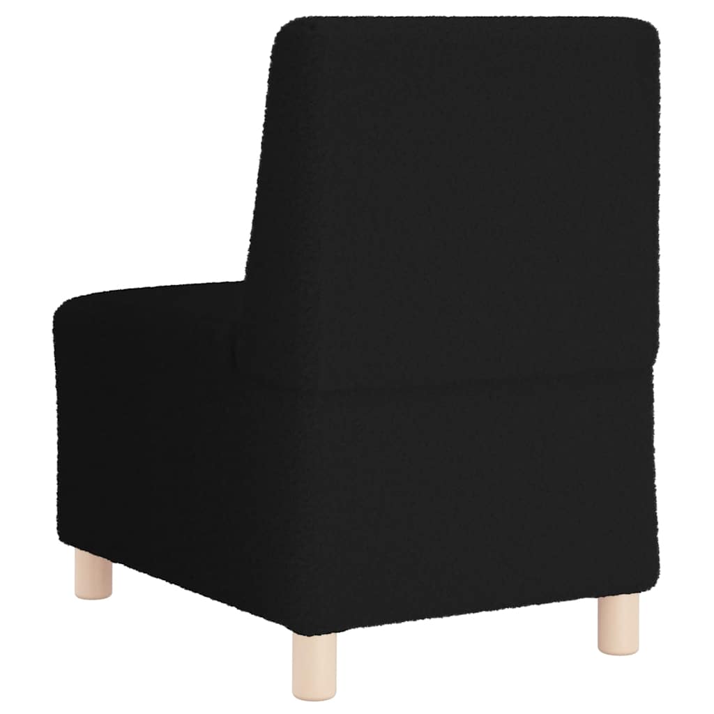 Poltrona 55 cm tecido encaracolado tipo lã preto