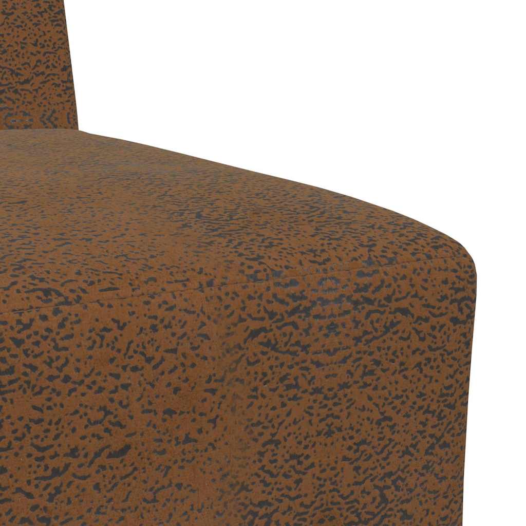 Poltrona em camurça artificial 55 cm castanho