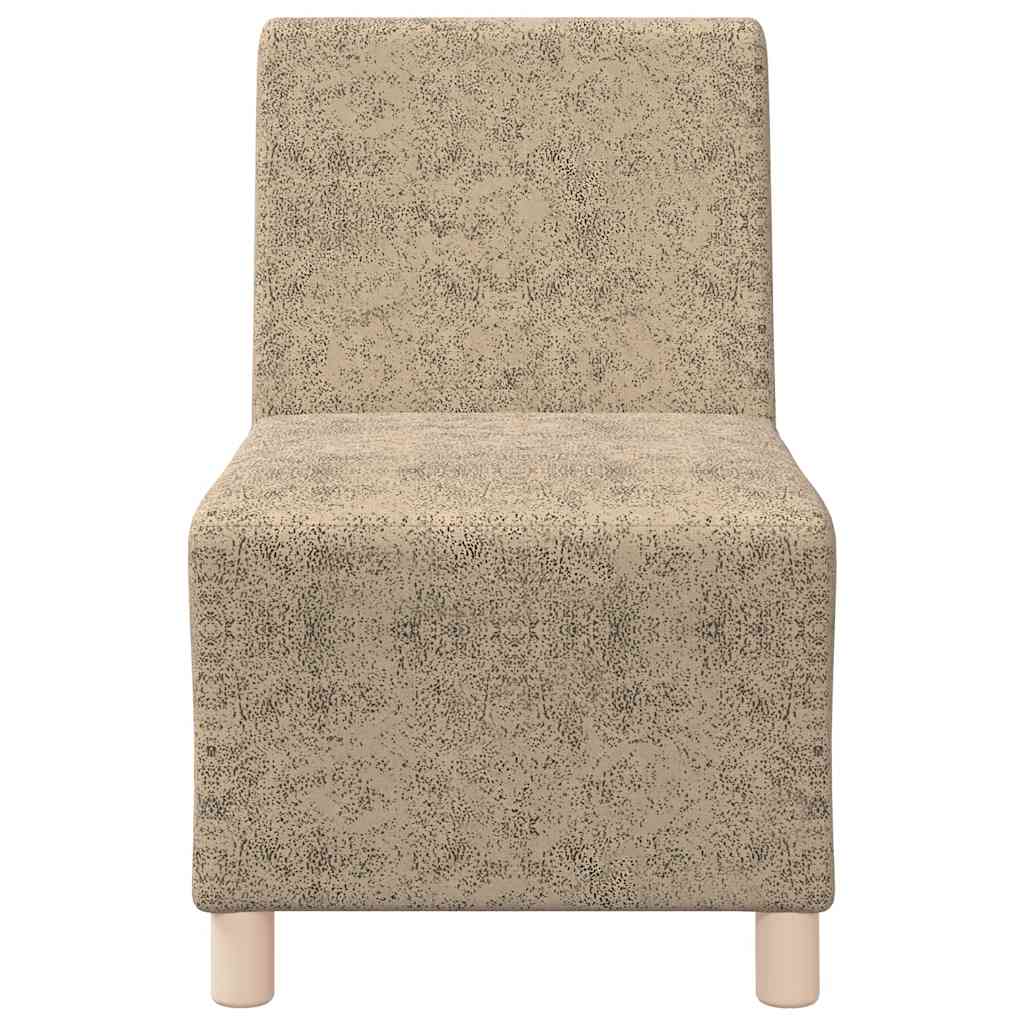 Poltrona em camurça artificial 55 cm cinzento-claro