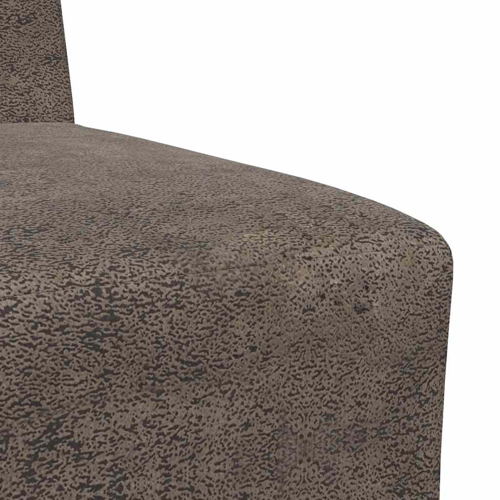 Armchair in faux suede 55 cm dark grey