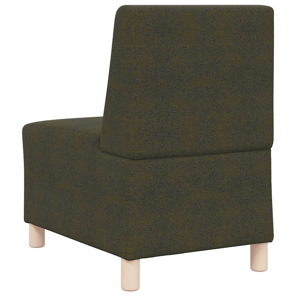 Armchair in artificial suede 55 cm military green
