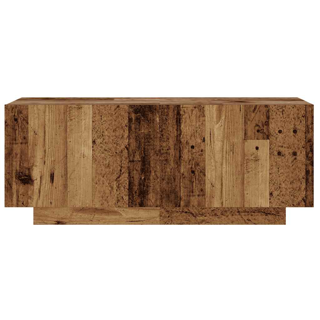 Bedside table 100x35x40 cm wood derivatives old wood