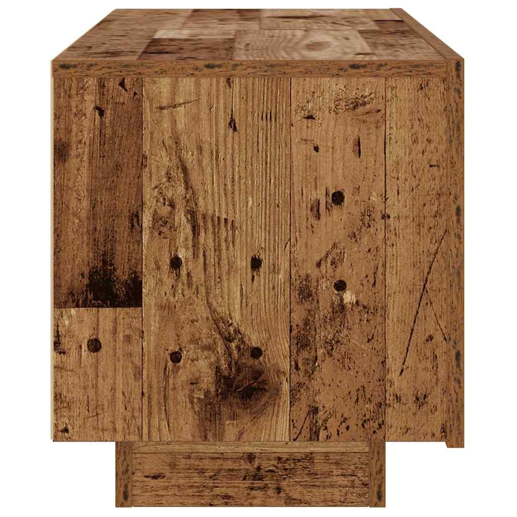 Bedside table 100x35x40 cm wood derivatives old wood