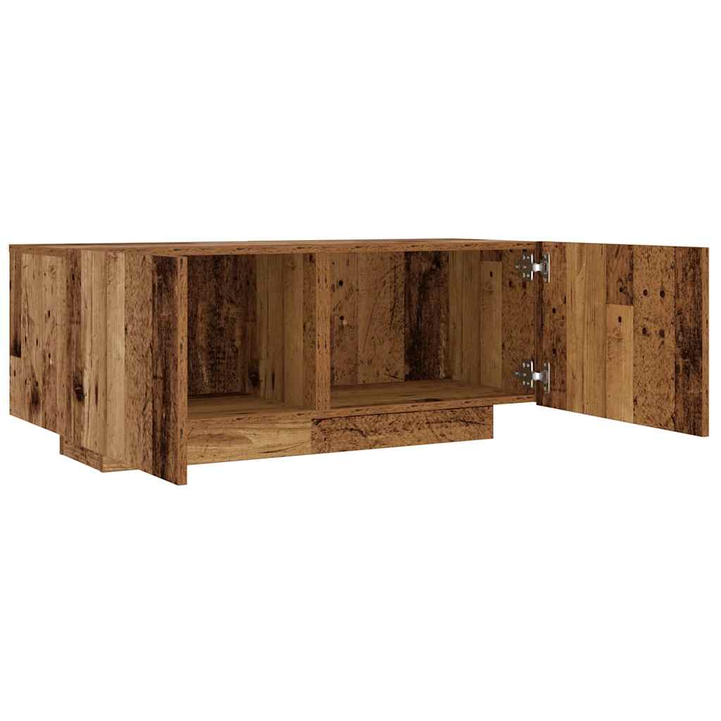 Bedside table 100x35x40 cm wood derivatives old wood